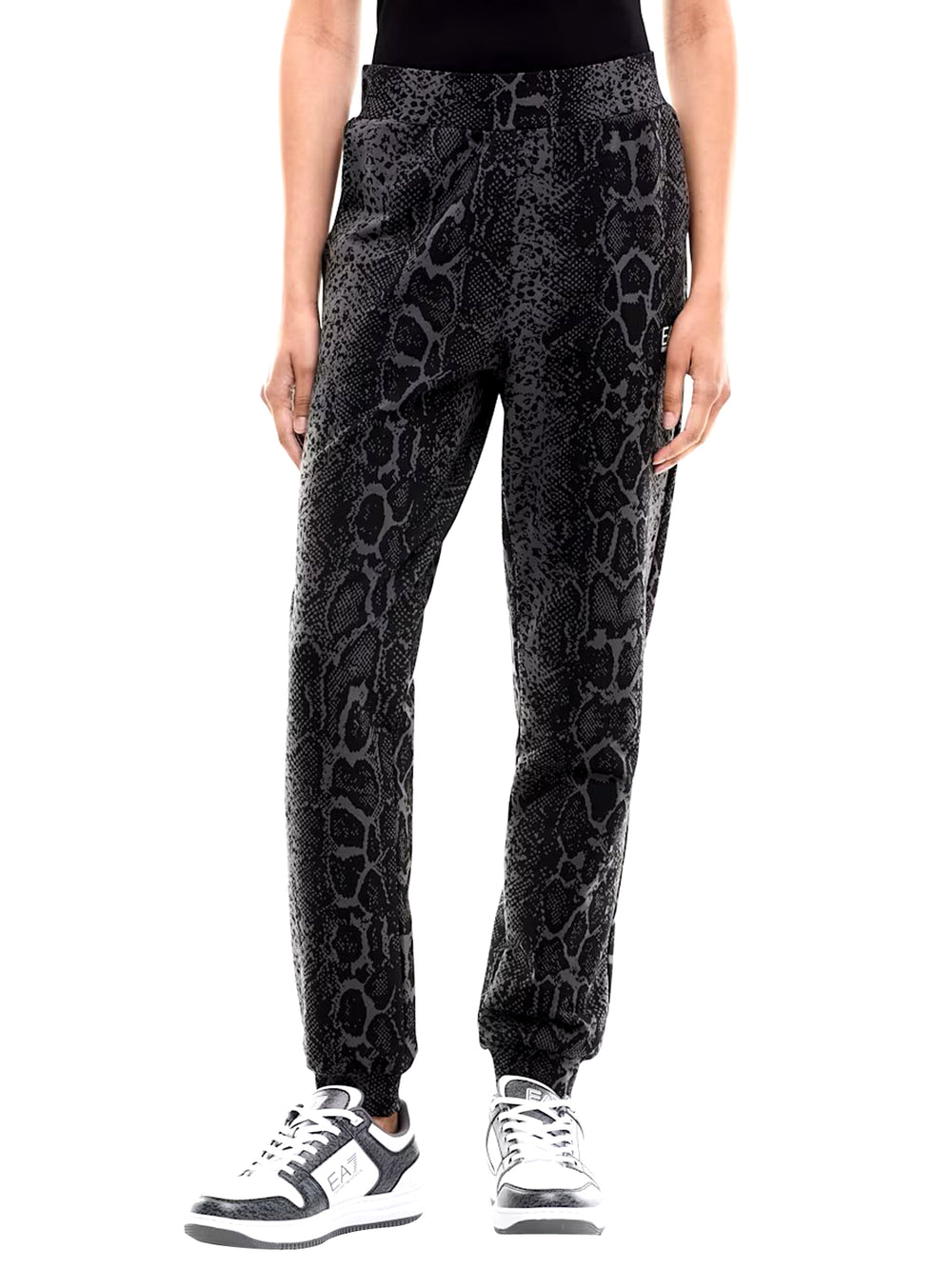 Ea7 Pantaloni Graphic Series Regular In Jersey Di Cotone EA7 - Fancy Asphalt