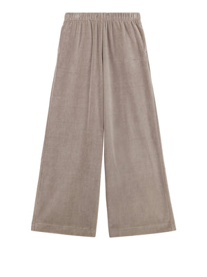 EA7 Pantatuta Ea7 Athletic Velour in velour morbido a gamba ampia - Cinder