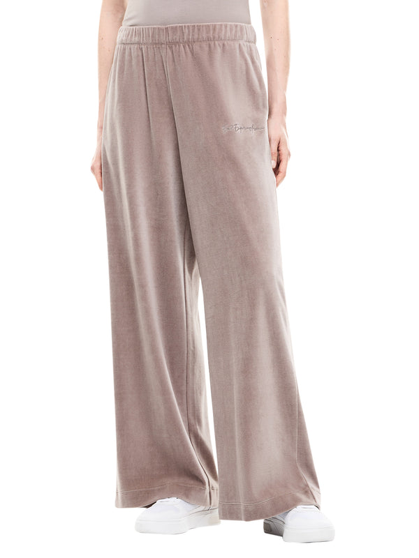 EA7 Pantatuta Ea7 Athletic Velour in velour morbido a gamba ampia - Cinder