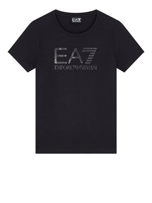EA7 Tshirt In Jersey Cotone EA7 - Nero