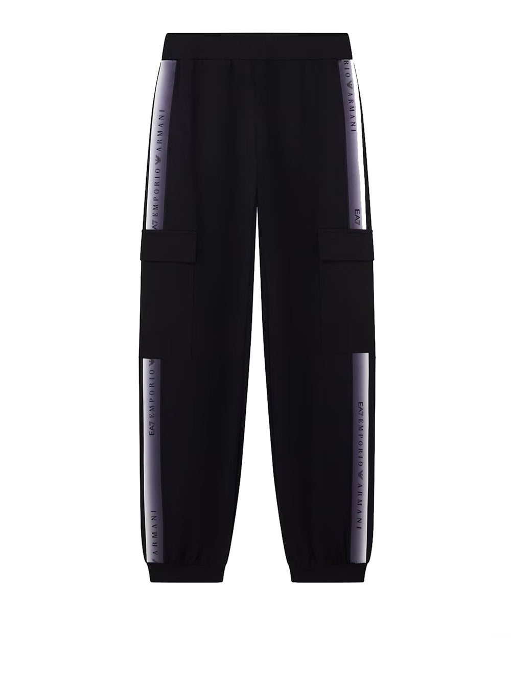 EA7 Pantaloni Natural Ventus 7 Con Tasche Cargo E Bande EA7 - Nero