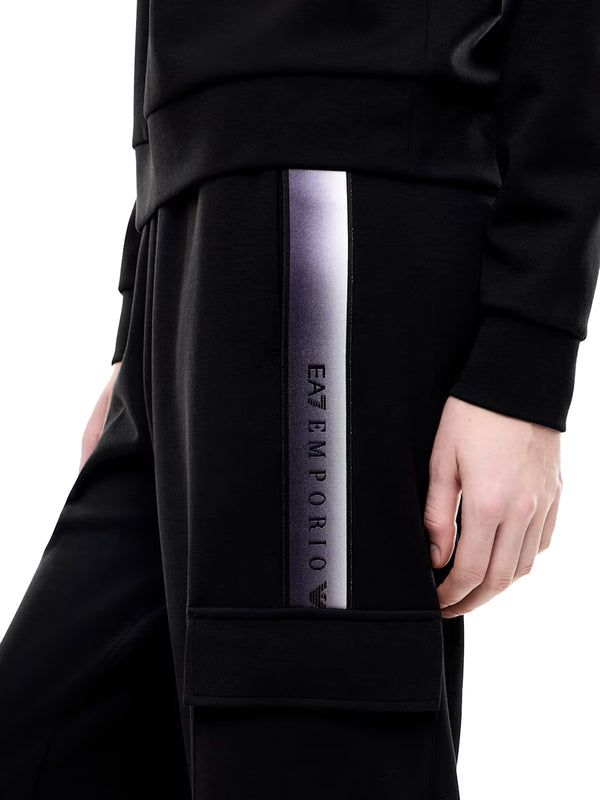 EA7 Pantaloni Natural Ventus 7 Con Tasche Cargo E Bande EA7 - Nero