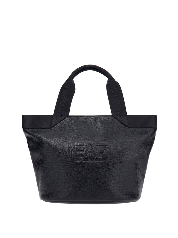 EA7 Shopping Ea7 bag con logo in rilievo e manici logati - Nero