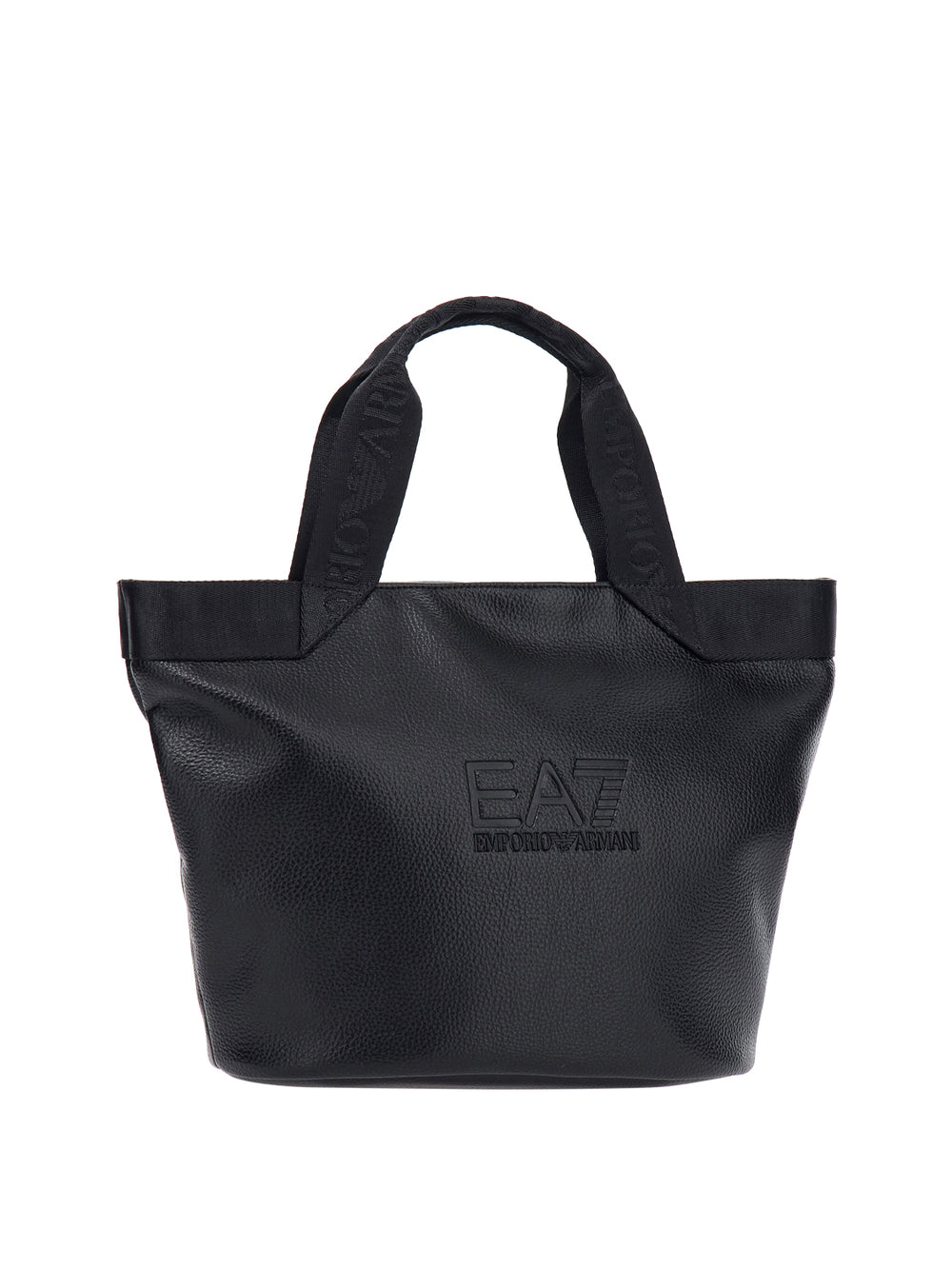 EA7 Shopping Ea7 bag con logo in rilievo e manici logati - Nero