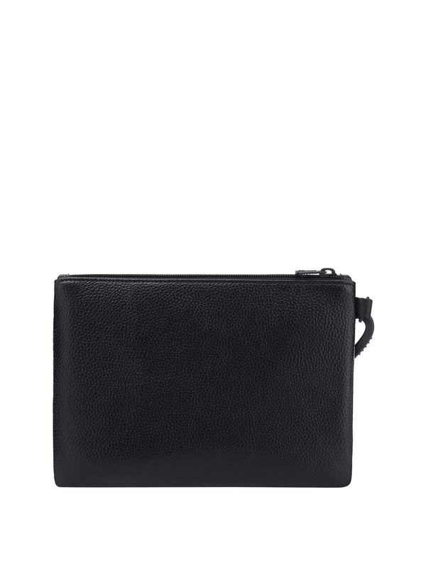 EA7 Pochette con logo a rilievo e cinturino removibile Nero