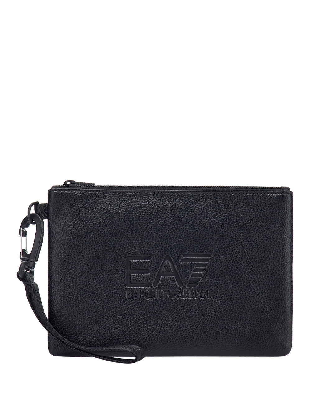 Ea7 Pochette con logo a rilievo e cinturino removibile Nero