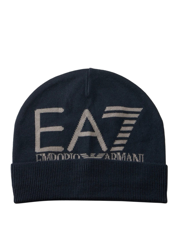 Ea7 Cappello Ea7 Logo Frontale Blu