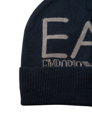 Ea7 Cappello Ea7 Logo Frontale Blu