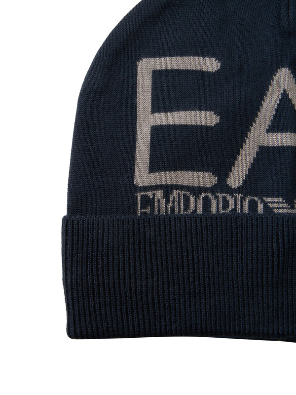Ea7 Cappello Ea7 Logo Frontale Blu