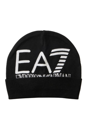 Ea7 Cappello Ea7 Logo Frontale Nero