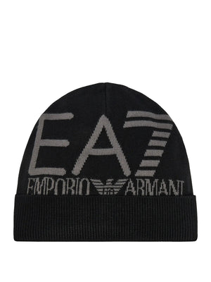 Ea7 Cappello Ea7 Logo Frontale Nero