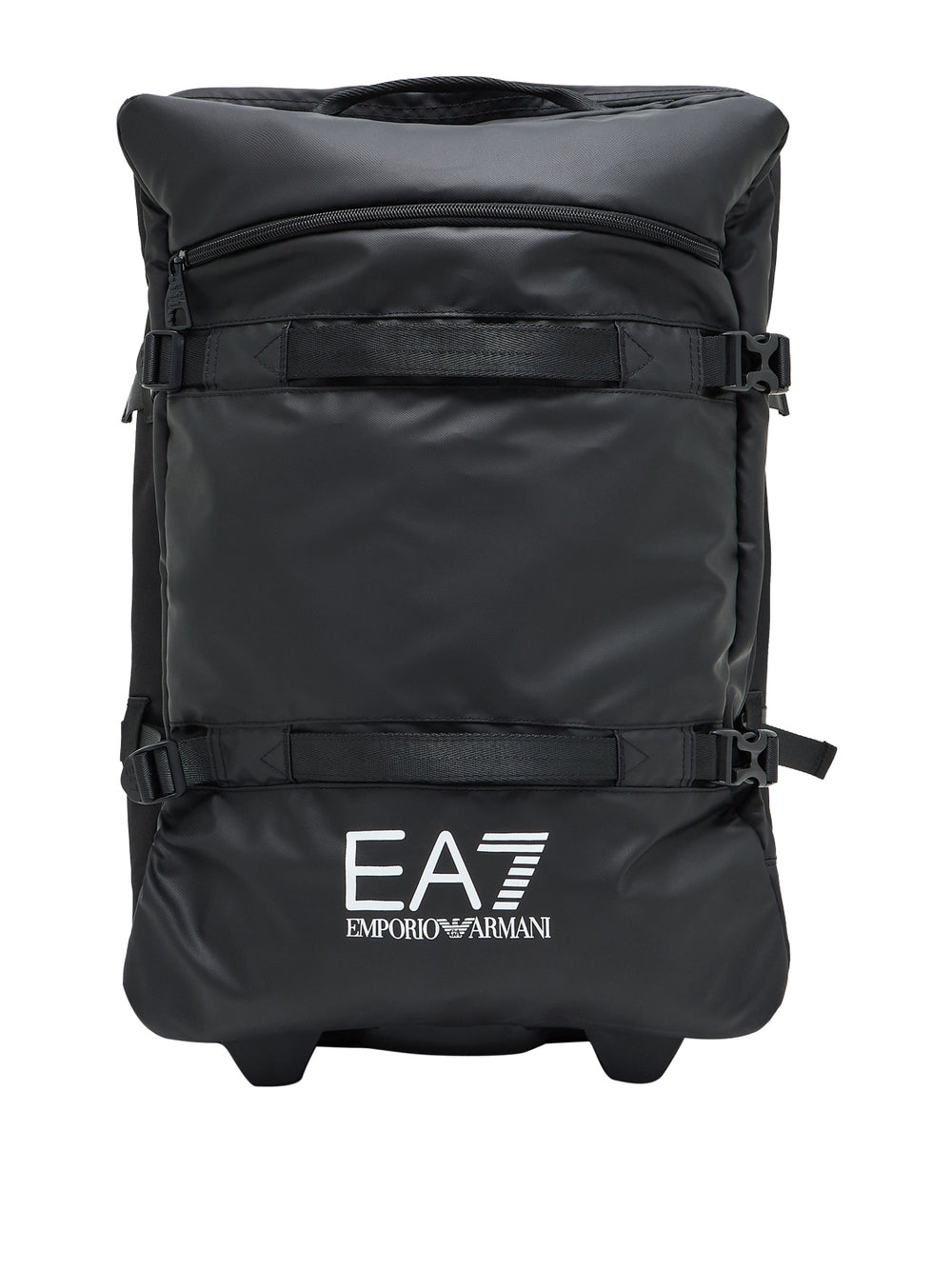 EA7 Trolley Ea7 resistente da cabina in tessuto tecnico con zip - Nero