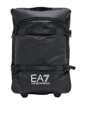 EA7 Trolley Ea7 resistente da cabina in tessuto tecnico con zip - Nero