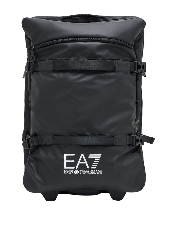 EA7 Trolley Ea7 resistente da cabina in tessuto tecnico con zip - Nero