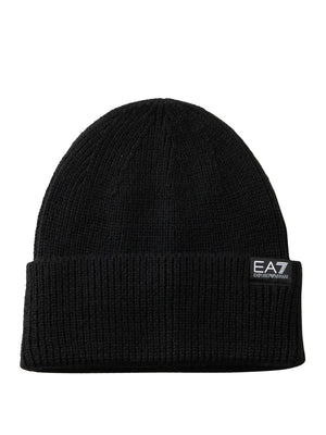 EA7 Berretto Ea7 Logo Frontale Nero