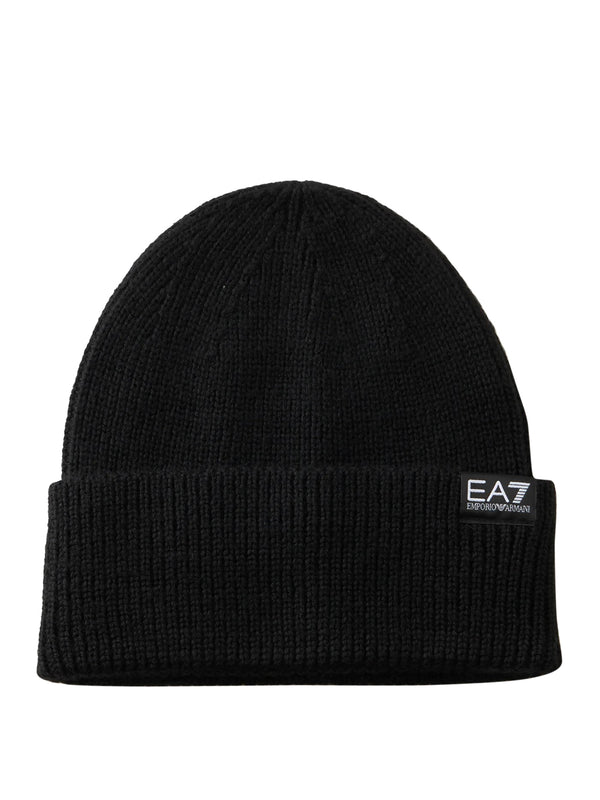 EA7 Berretto Ea7 Logo Frontale Nero