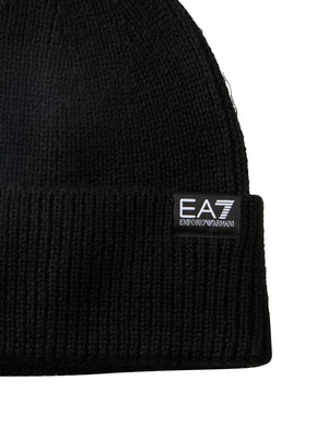 EA7 Berretto Ea7 Logo Frontale Nero