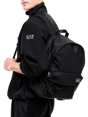 Ea7 Zaino Ea7 Logo Frontale Nero
