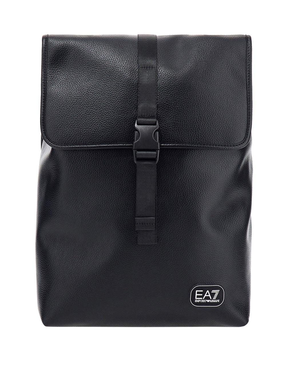 EA7 Zaino Ea7 con finitura martellata e chiusura a fibbia - Nero