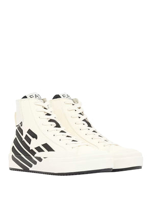 EA7 Sneaker Alta Con Motivo Geometrico EA7 - Bianco