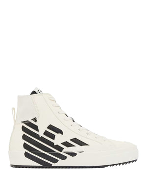 EA7 Sneaker Alta Con Motivo Geometrico EA7 - Bianco