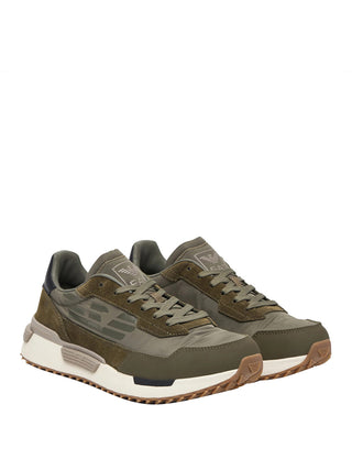 EA7 Sneakers In Camoscio E Tessuto EA7 - Verde Militare