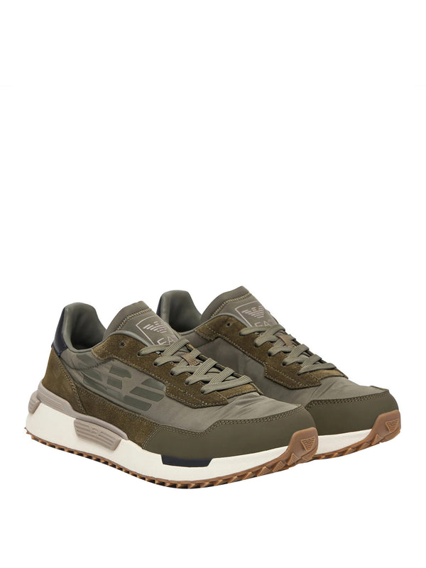 EA7 Sneakers In Camoscio E Tessuto EA7 - Verde Militare
