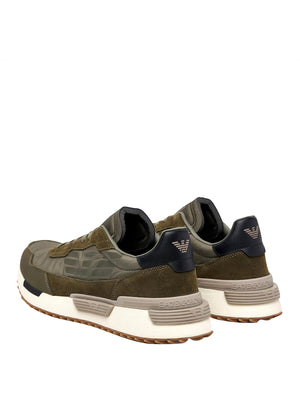 EA7 Sneakers In Camoscio E Tessuto EA7 - Verde Militare