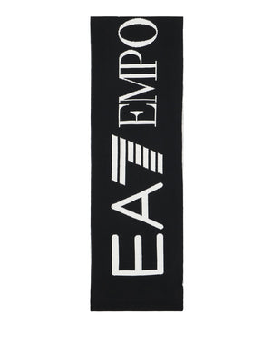 Ea7 Sciarpa Ea7 Logo Frontale Nero