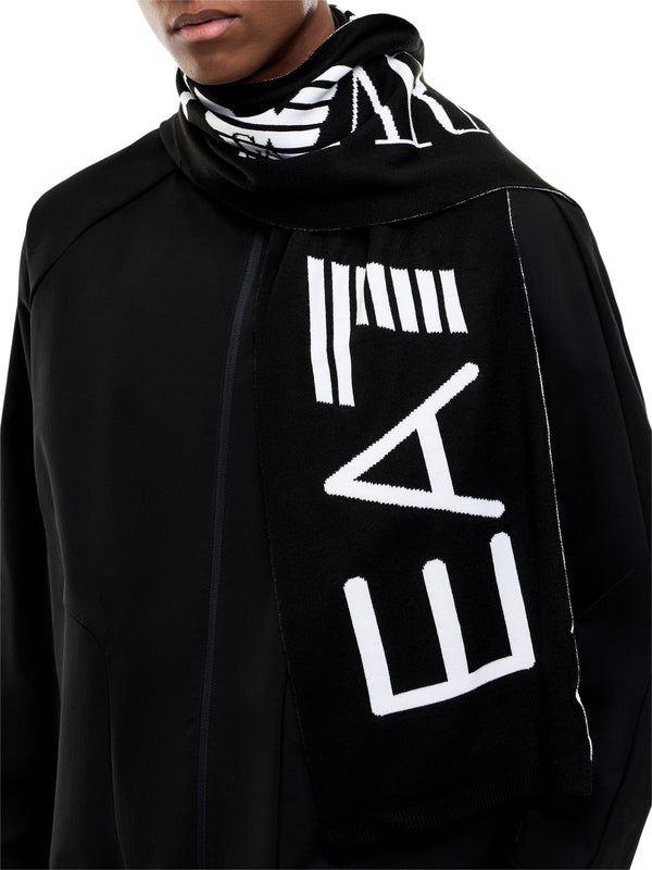 Ea7 Sciarpa Ea7 Logo Frontale Nero