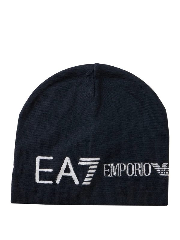 EA7 Berretto Ea7 Logo Frontale Navy