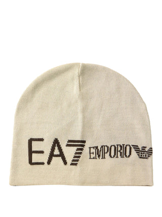EA7 Berretto Ea7 Logo Frontale Beige