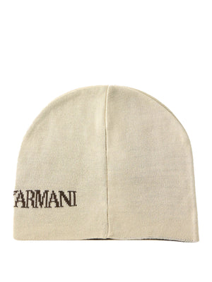 EA7 Berretto Ea7 Logo Frontale Beige