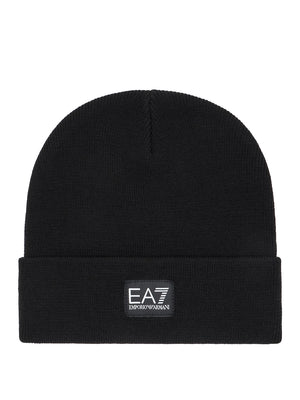 EA7 Berretto Ea7 Logo Frontale Nero