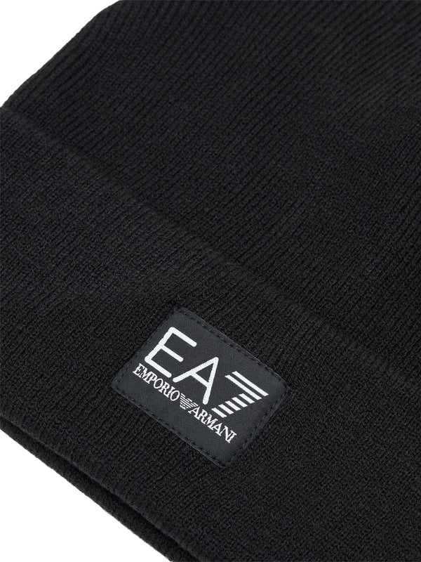 EA7 Berretto Ea7 Logo Frontale Nero