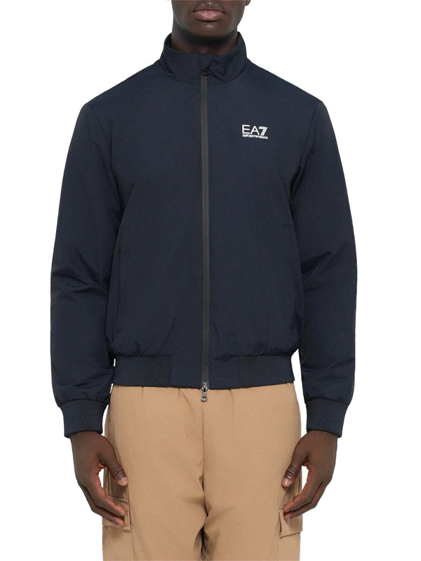 EA7 Ea7 Bomber tessuto core con zip e collo montante Core Identity - Blu