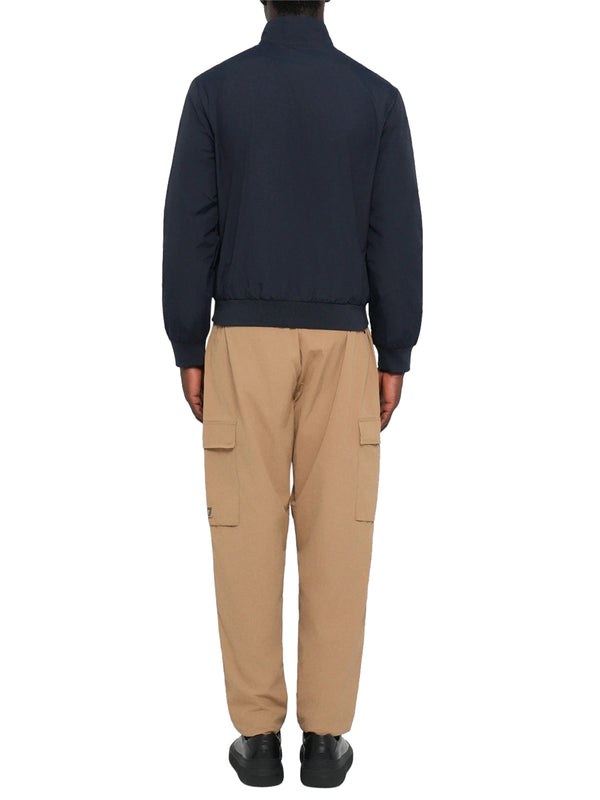 EA7 Ea7 Bomber tessuto core con zip e collo montante Core Identity - Blu