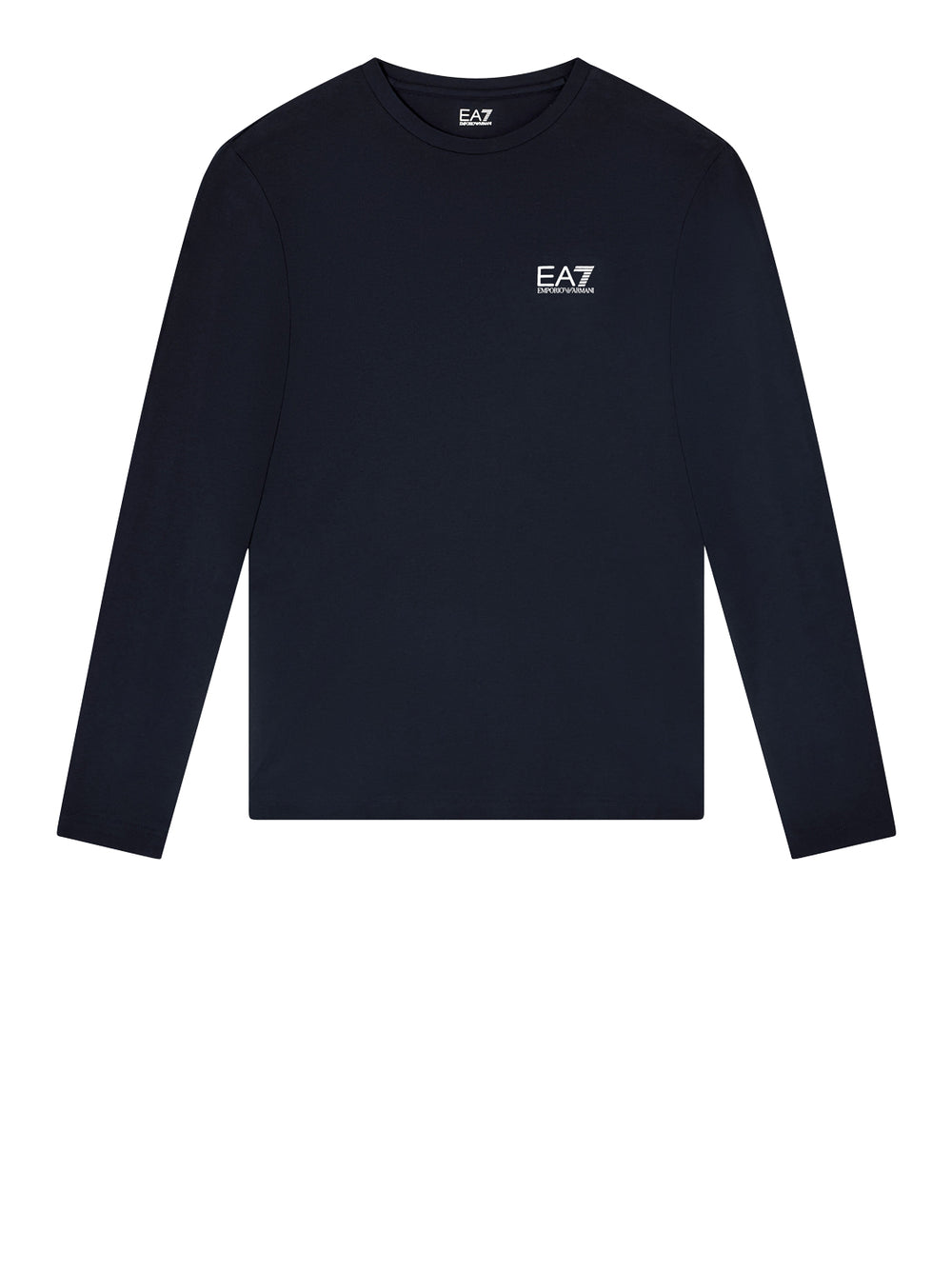 EA7 T-shirt Ea7 Core Identity girocollo a maniche lunghe in cotone - Navy