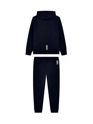 EA7 Tuta Con Cotone Con Cappuccio e Zip Core Identity EA7 - Blu