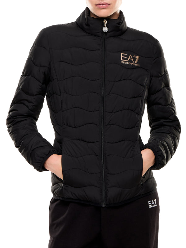 EA7 Giacca In Nylon Imbottita Core Lady Con Collo Montante EA7 - Nero