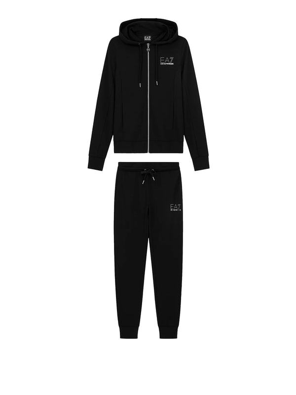 EA7 Tuta Ea7 elasticizzata con cappuccio e zip Tracksuit Nero