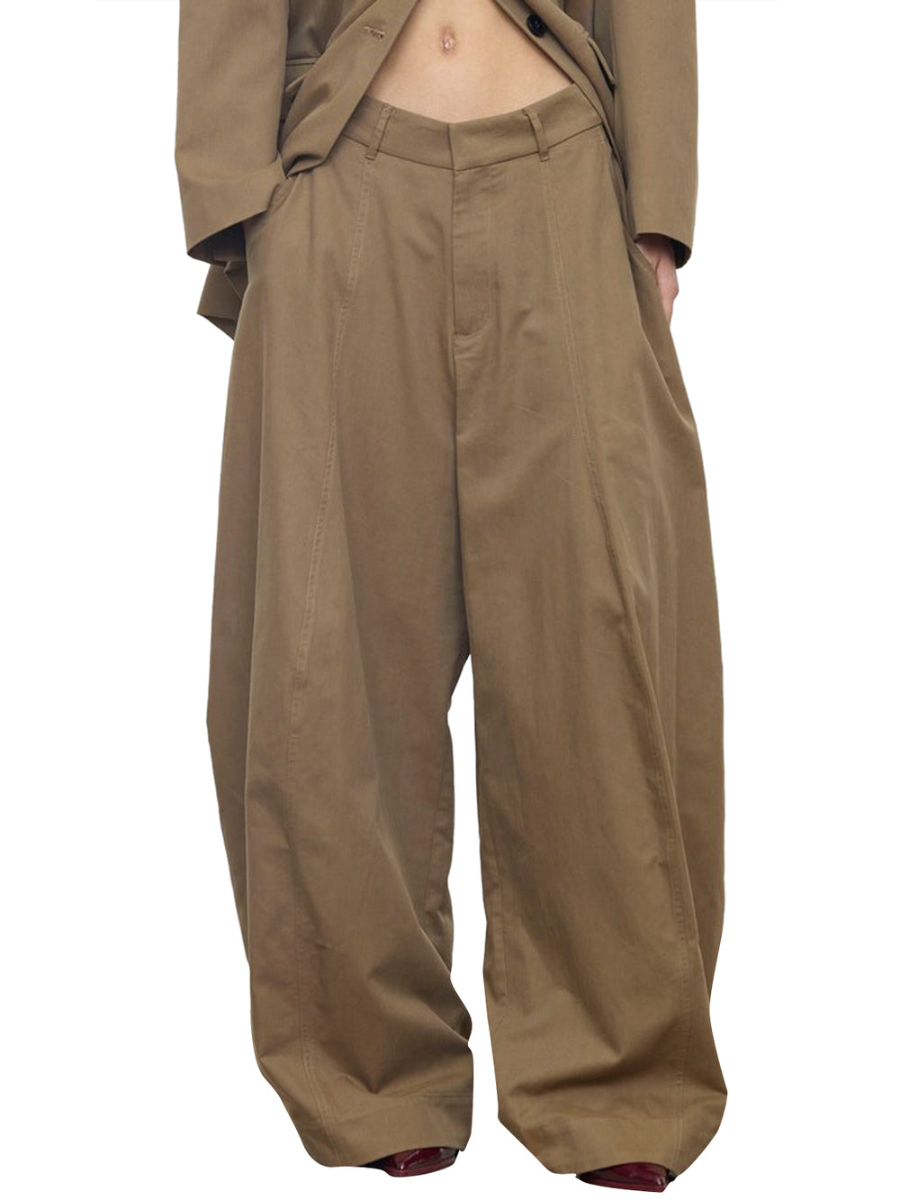 ELEH Pantalone Wide Leg Eleh - Verde Kaky