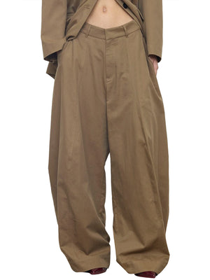 ELEH Pantalone Wide Leg Eleh - Verde Kaky