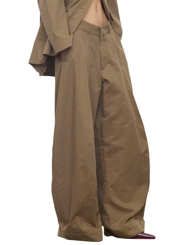 ELEH Pantalone Wide Leg Eleh - Verde Kaky