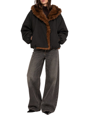 ELEH Bomber Con Pellicciotto Eleh - Nero