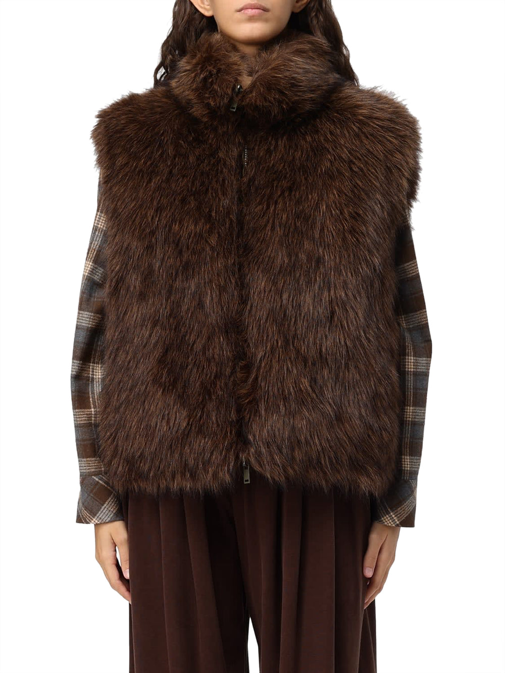 ELEH Gilet Reversibile Eleh - Marrone/Verde