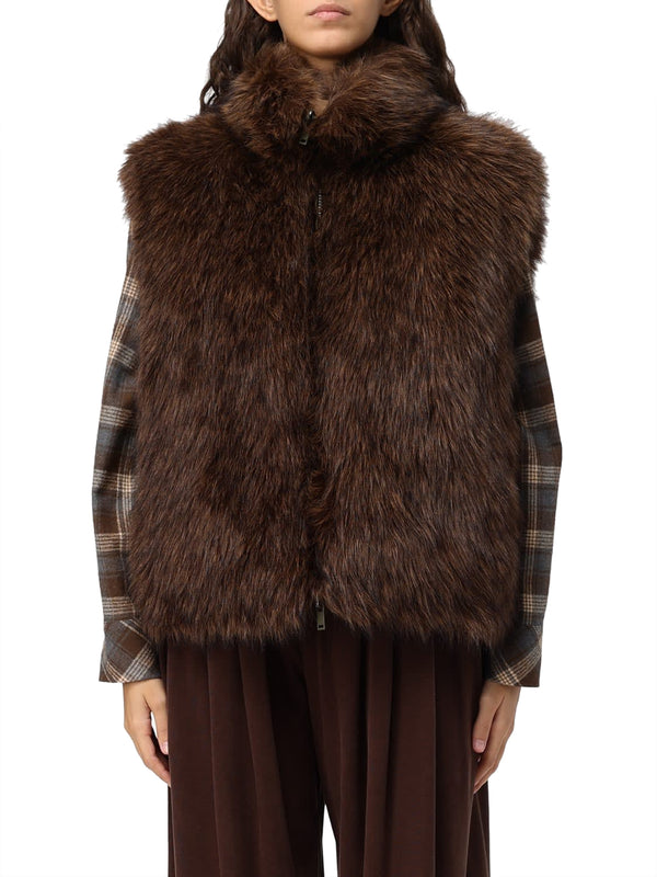 ELEH Gilet Reversibile Eleh - Marrone/Verde