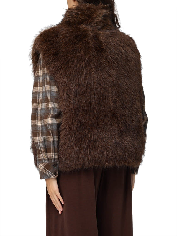 ELEH Gilet Reversibile Eleh - Marrone/Verde