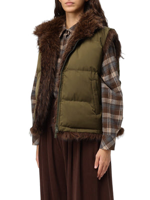 ELEH Gilet Reversibile Eleh - Marrone/Verde