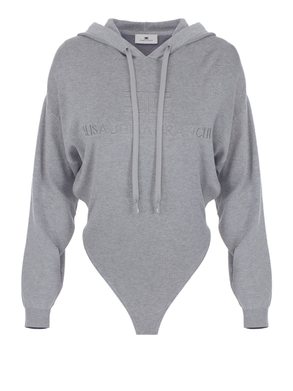 ELISABETTA FRANCHI 1USCITA Body Elisabetta Franchi in Maglia con cappuccio - Grigio melange